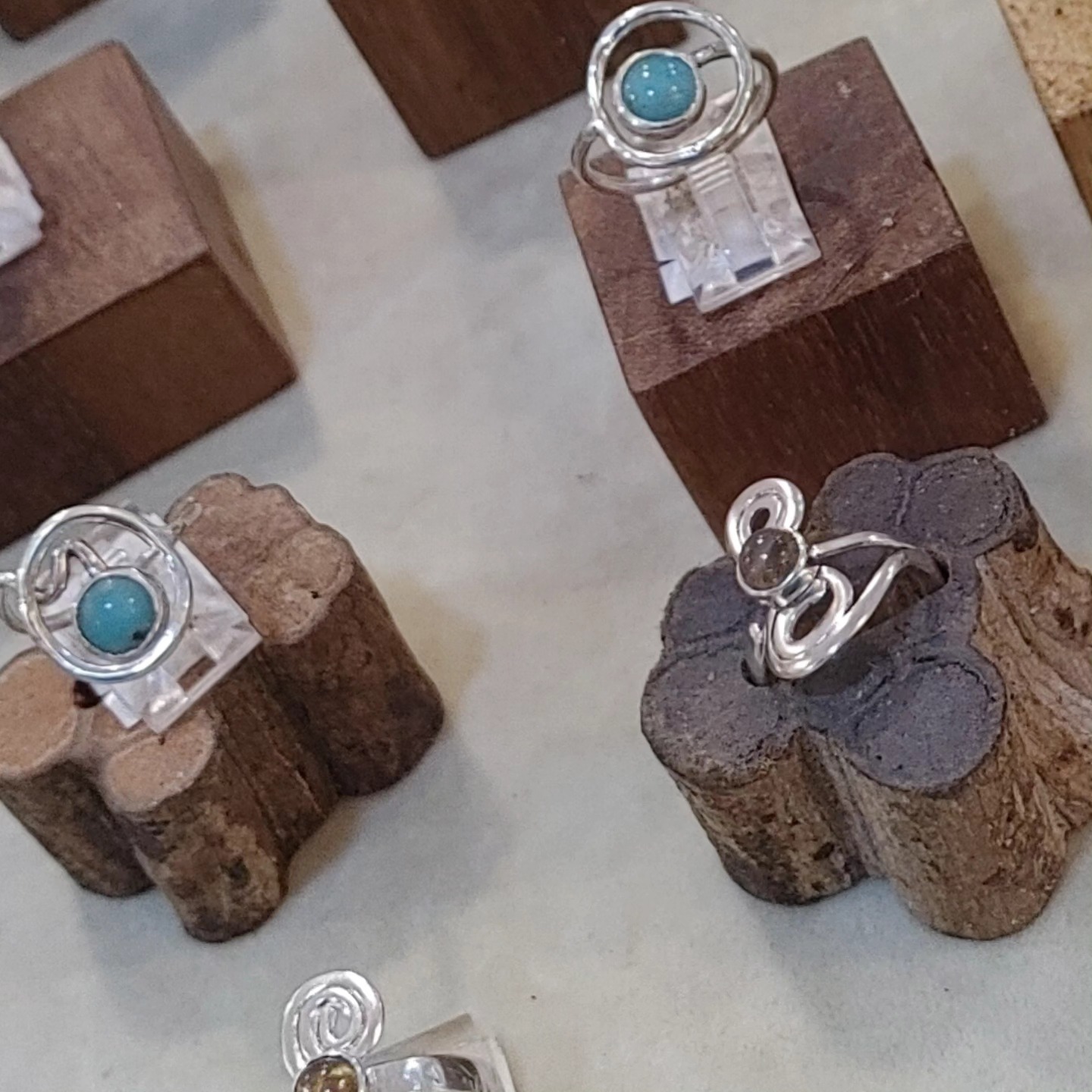 Mens rings from silver and special stones